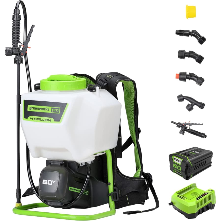 Greenworks Pro 80V 4-Gallon Backpack Sprayer: $188.99 Greenworks Pro 80V 4-Gallon Backpack Sprayer: $188.99