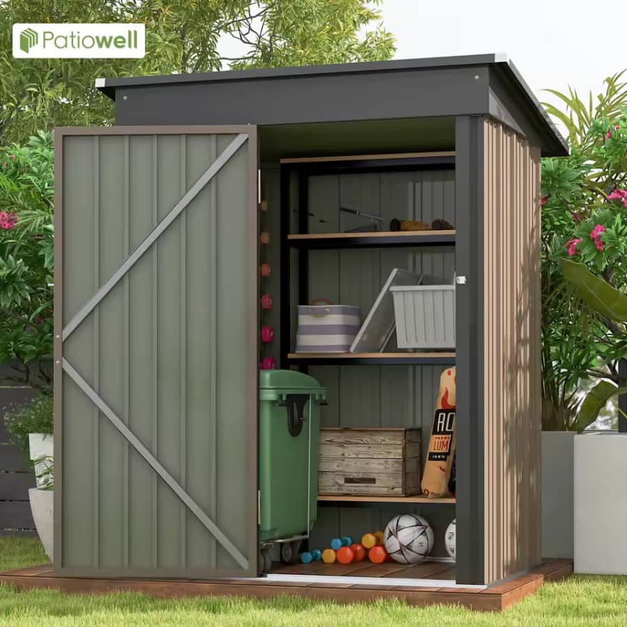 Patiowell Classic 5x3-Foot Metal Storage Shed: $80.68