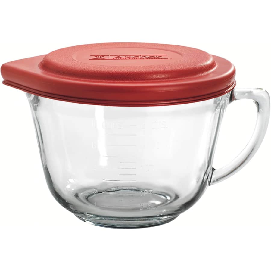 Anchor Hocking 2-Quart Batter Bowl w/ Red Lid: $12 Anchor Hocking 2-Quart Batter Bowl w/ Red Lid: $12