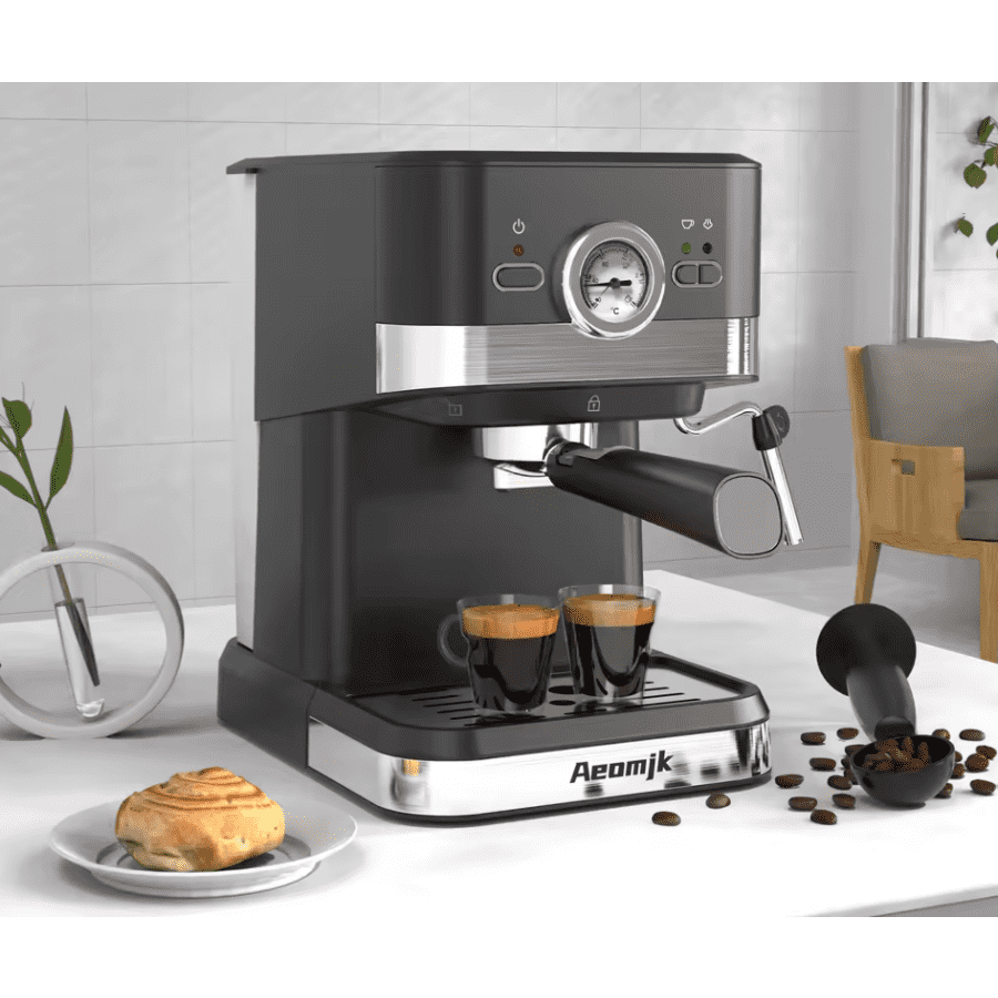 Italian Semi-Automatic Coffee Machine: $71 Italian Semi-Automatic Coffee Machine: $71