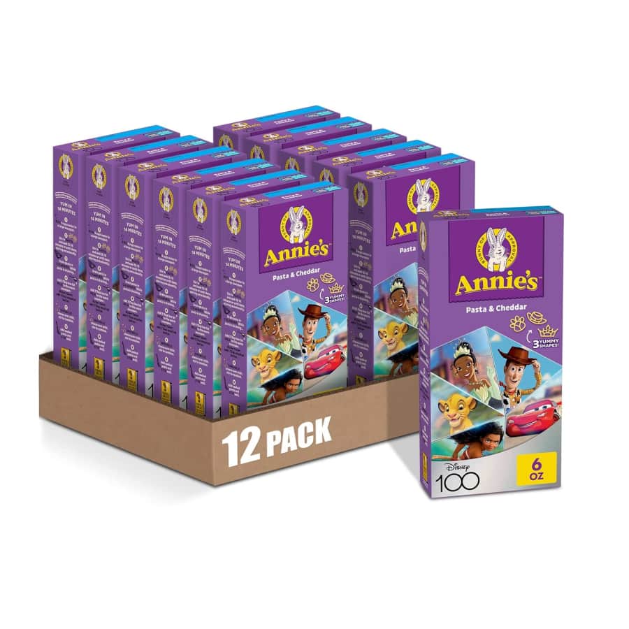 Annie's Disney 100 Macaroni and Cheese Dinner 12-Pack: $11 via Sub & Save Annie's Disney 100 Macaroni and Cheese Dinner 12-Pack: $11 via Sub & Save