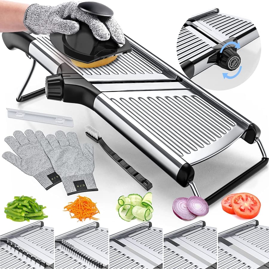 Gramercy Adjustable Stainless Steel Mandoline Slicer: $38 Gramercy Adjustable Stainless Steel Mandoline Slicer: $38