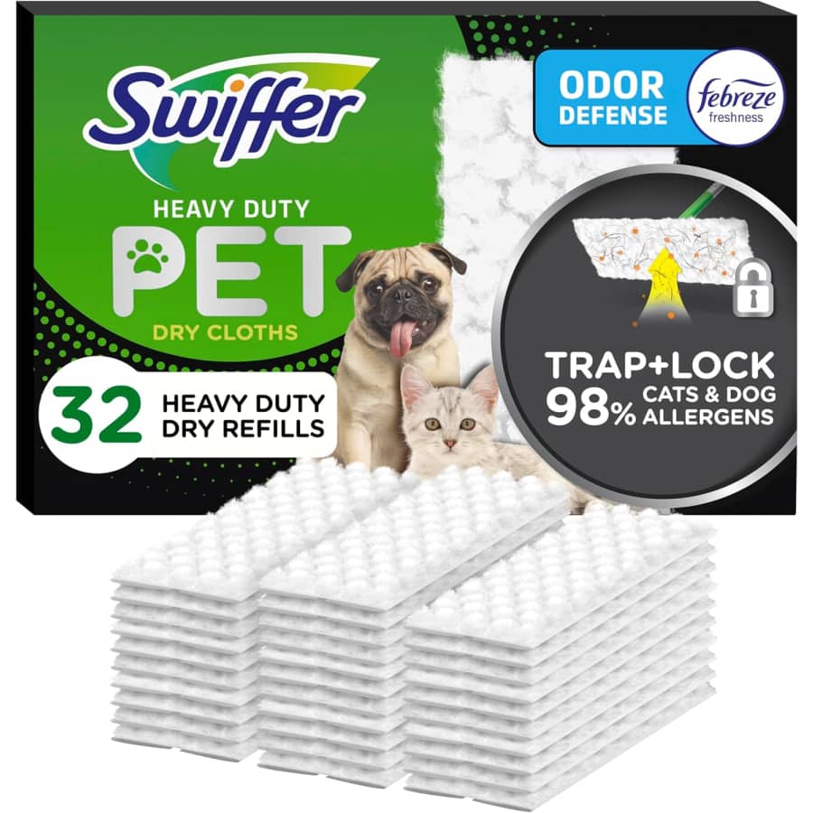 Swiffer Sweeper Pet 32-Count Refills: $7.48 or less via Sub. & Save Swiffer Sweeper Pet 32-Count Refills: $7.48 or less via Sub. & Save