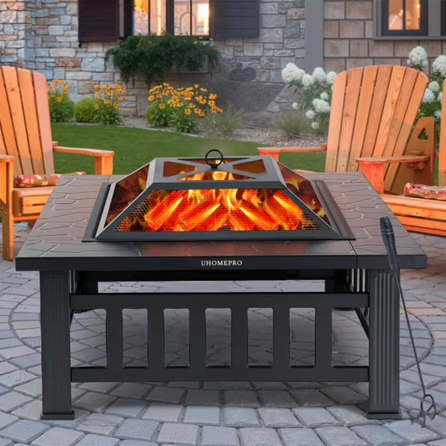 32" x 32" Wood Burning Fire Pit: $59.99