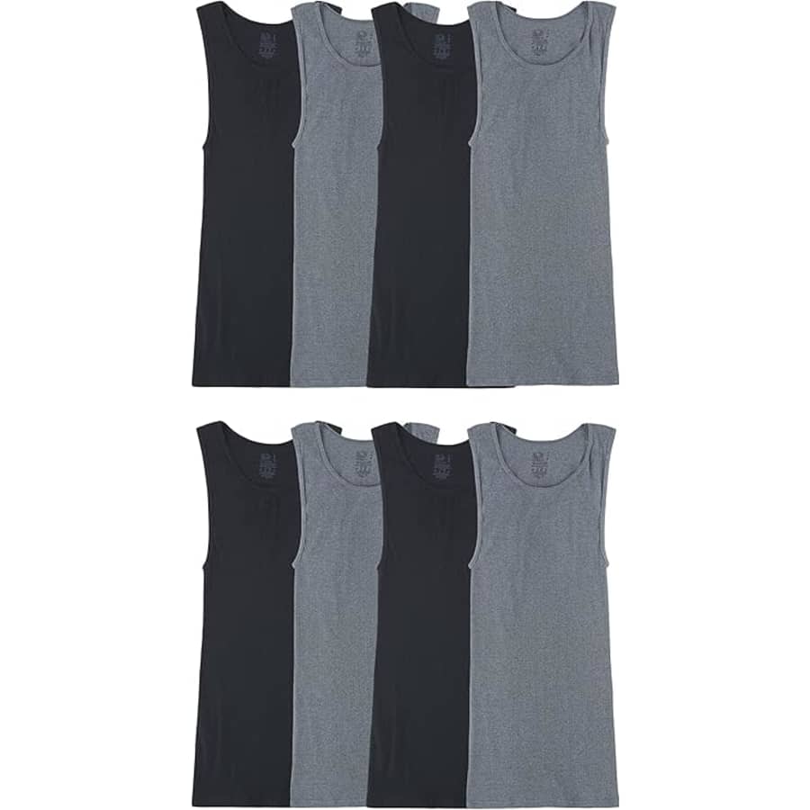 Fruit of the Loom Men's Sleeveless A-Shirt 8-Pack: $14
