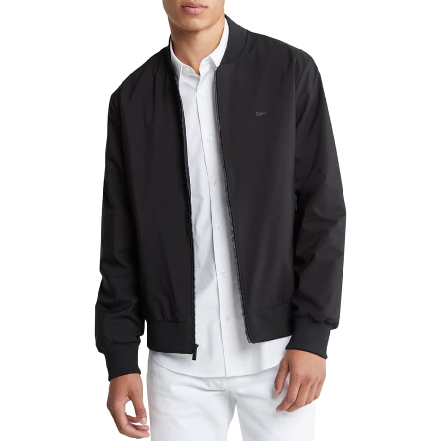 Calvin Klein Men's Matte Logo Zip Bomber Jacket (L only): $59 Calvin Klein Men's Matte Logo Zip Bomber Jacket (L only): $59