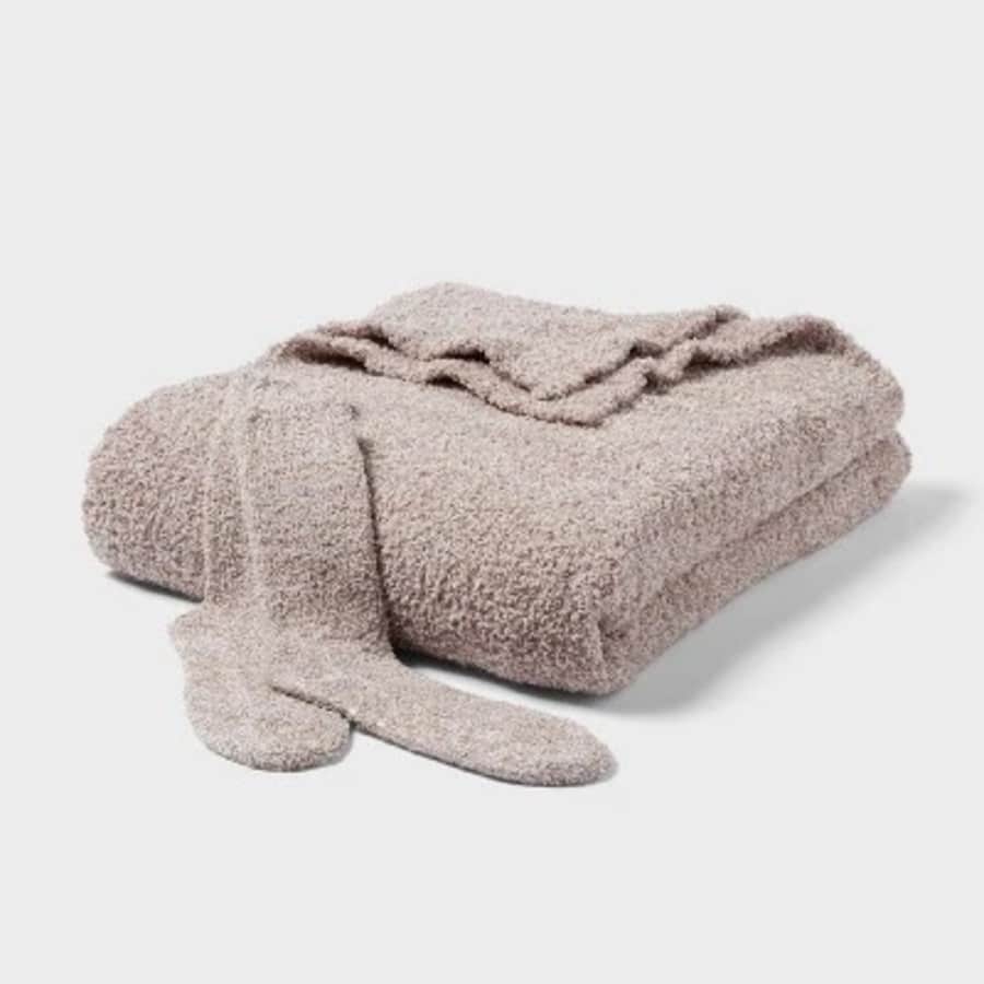 Threshold Throw Blanket and Socks Gift Set: $9