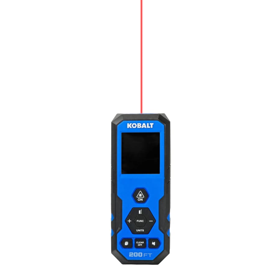 Kobalt 200-ft Indoor Red Laser Distance Measurer w/ Backlit Display: $40 Kobalt 200-ft Indoor Red Laser Distance Measurer w/ Backlit Display: $40