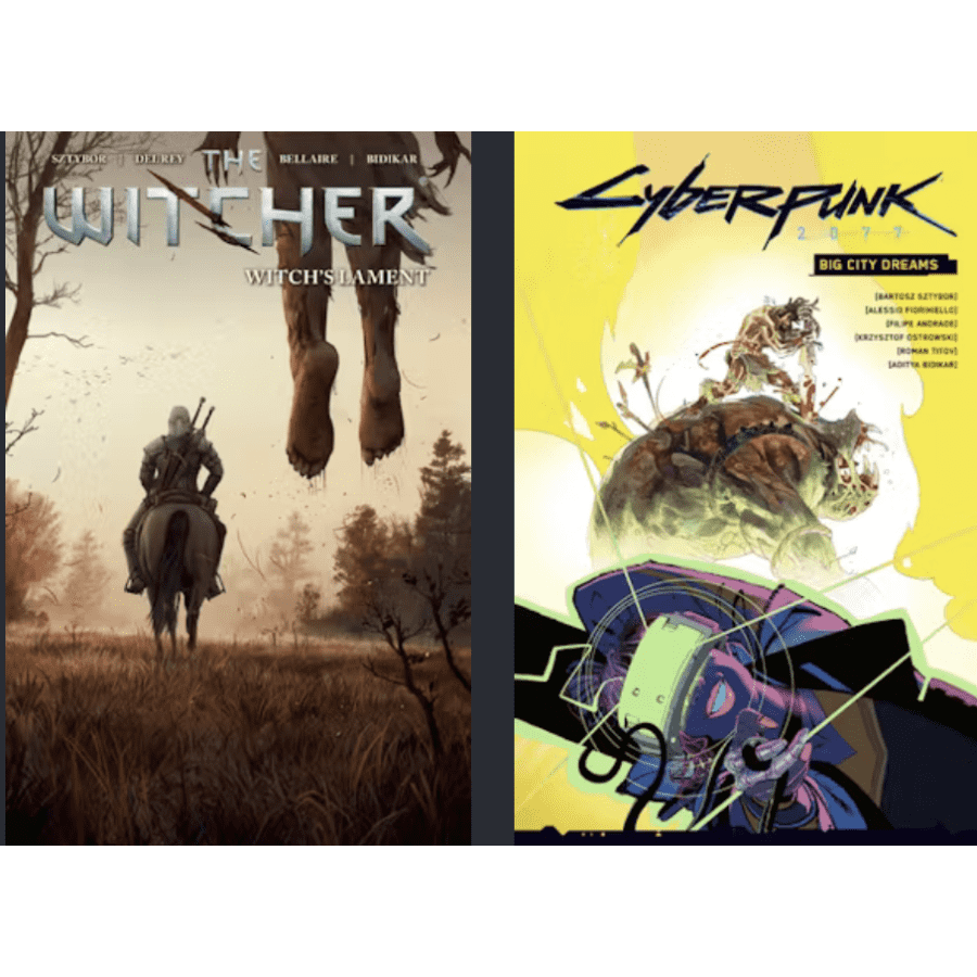 The Witcher and Cyberpunk 28-Item Comic Bundle: $16