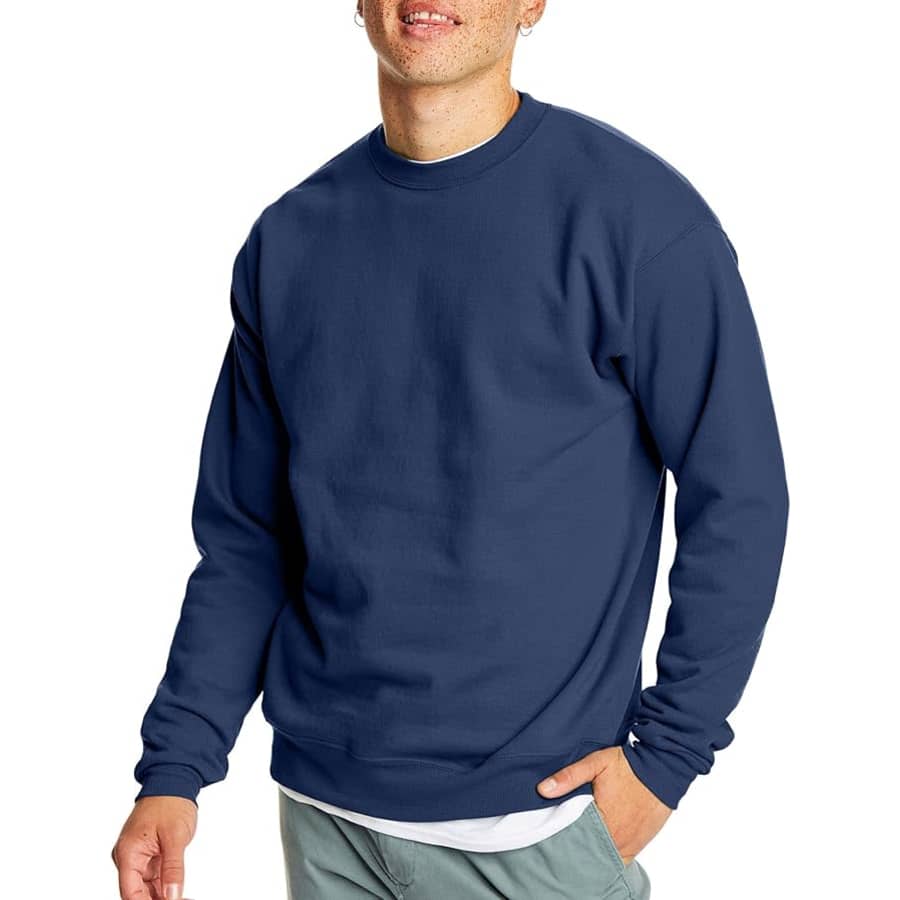 Hanes Men's EcoSmart Fleece Crewneck Sweatshirt 2-Pack: $13