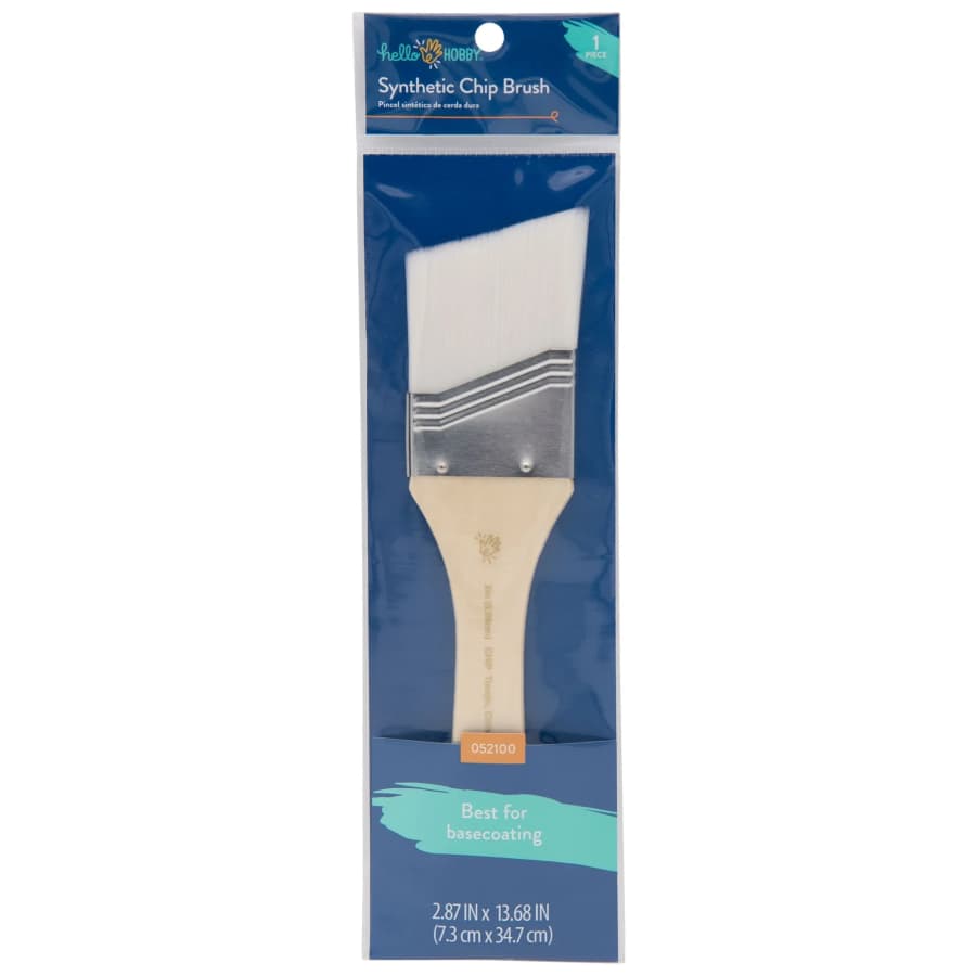 Hello Hobby Synthetic Angle Craft 10" Long Brush: 98 cents