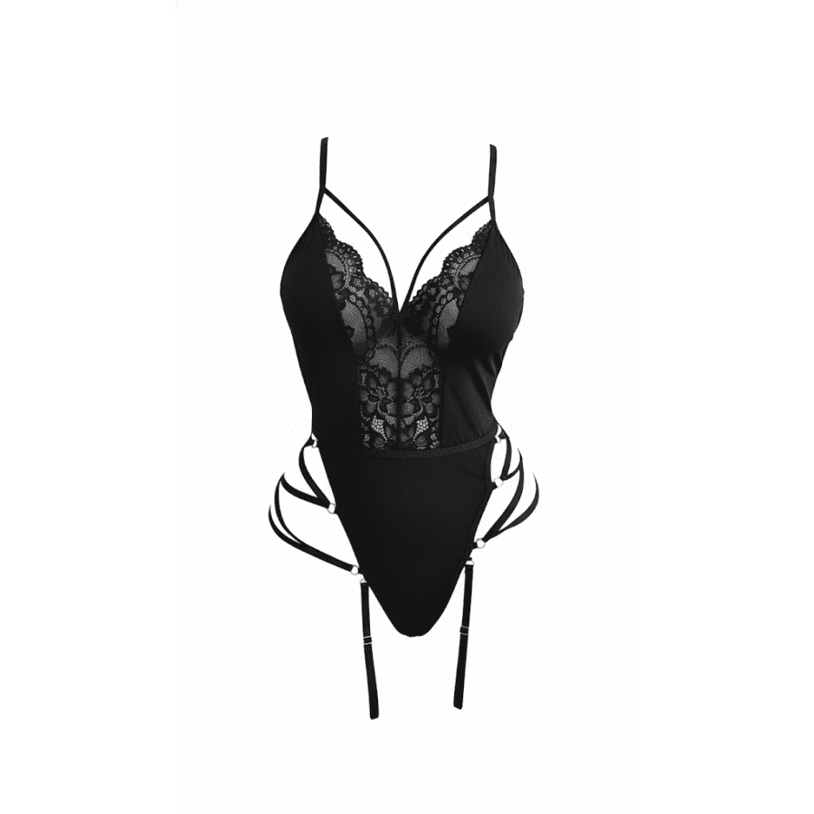 Avidlove Women's One Piece Lingerie Bodysuit and Garter Set: $4.99