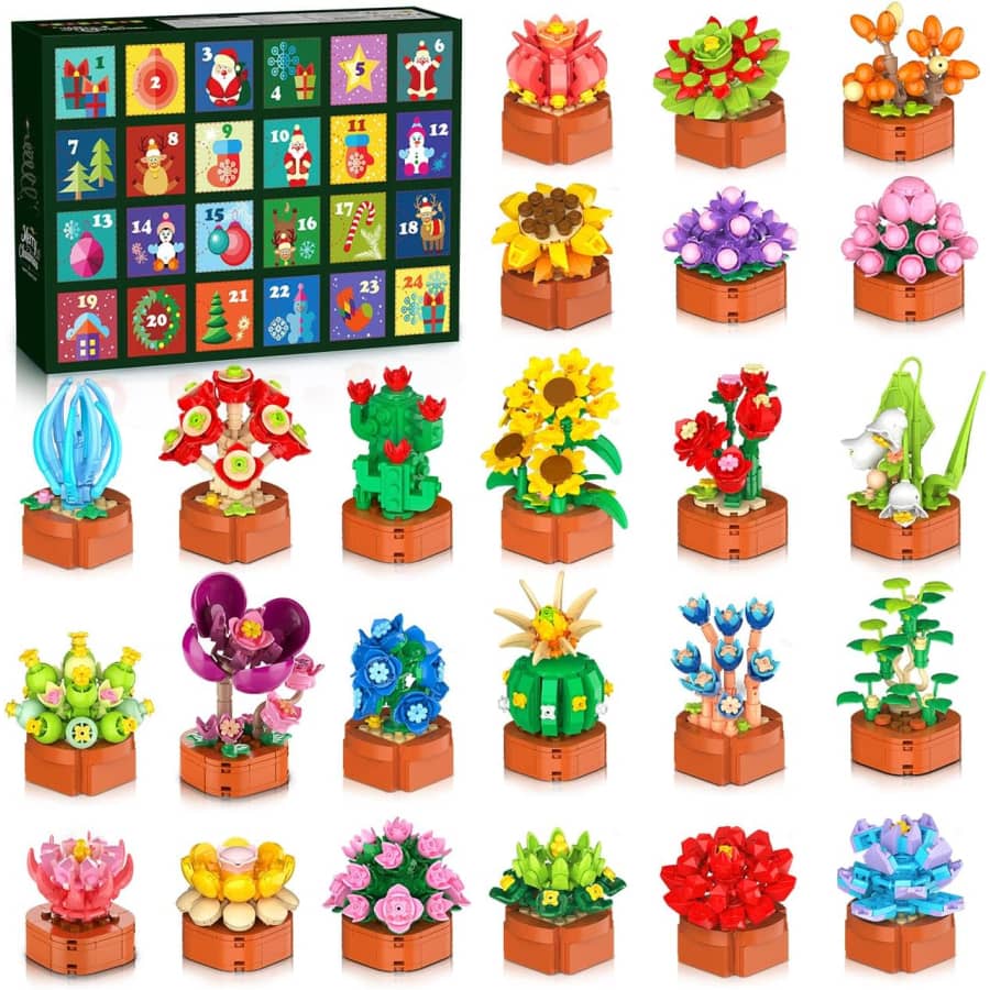 2025 Succulent Advent Calendar 3.6mm Mini Blocks: $39.99