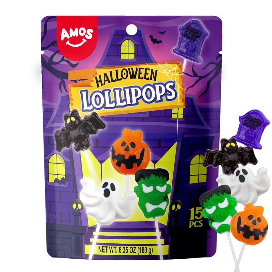 Amos 15-Count Halloween Lollipops: $7.19 via Sub & Save Amos 15-Count Halloween Lollipops: $7.19 via Sub & Save