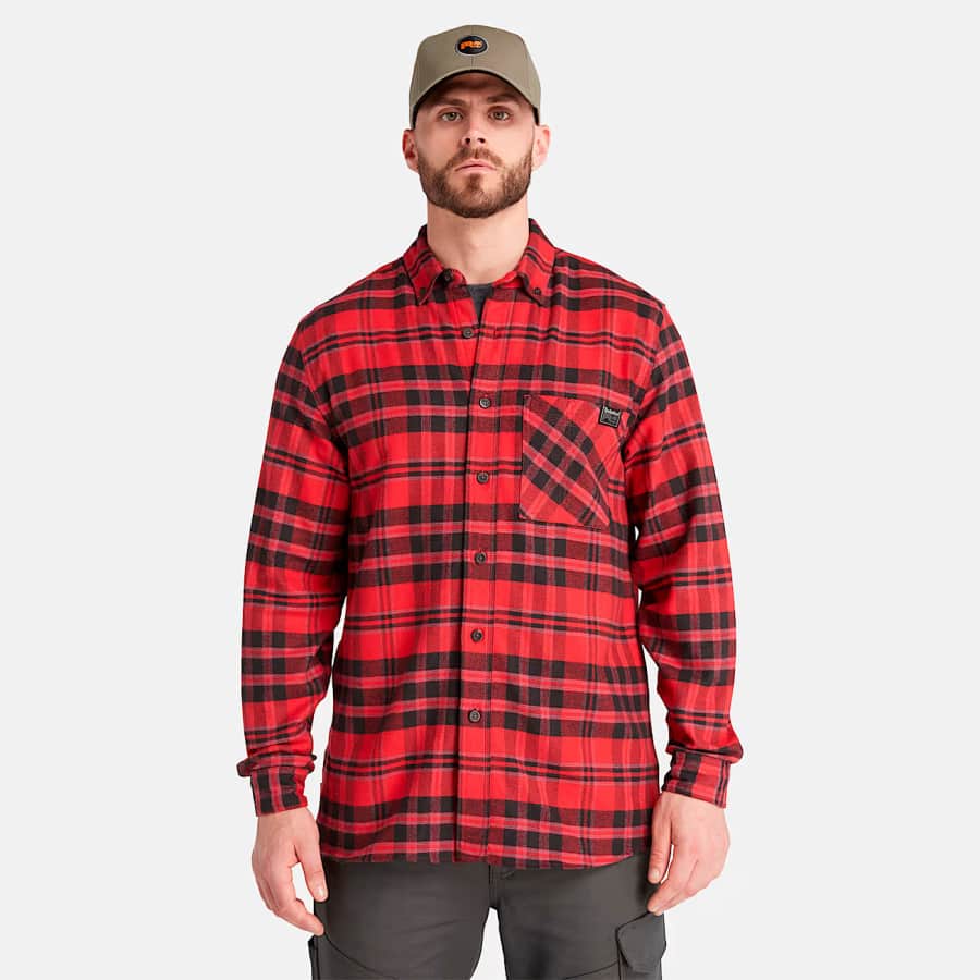 Men's Timberland Pro Woodfort Midweight Flannel Shirt: $20 Men's Timberland Pro Woodfort Midweight Flannel Shirt: $20