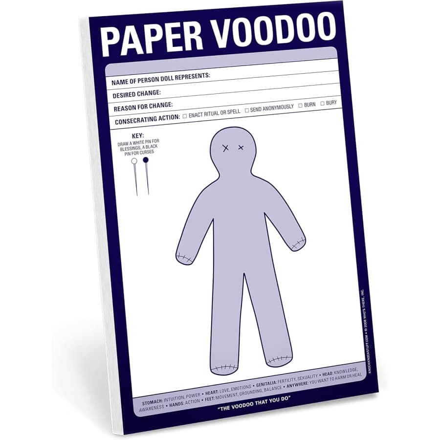 Knock Knock Paper Voodoo Note Pad: $7.50 Knock Knock Paper Voodoo Note Pad: $7.50