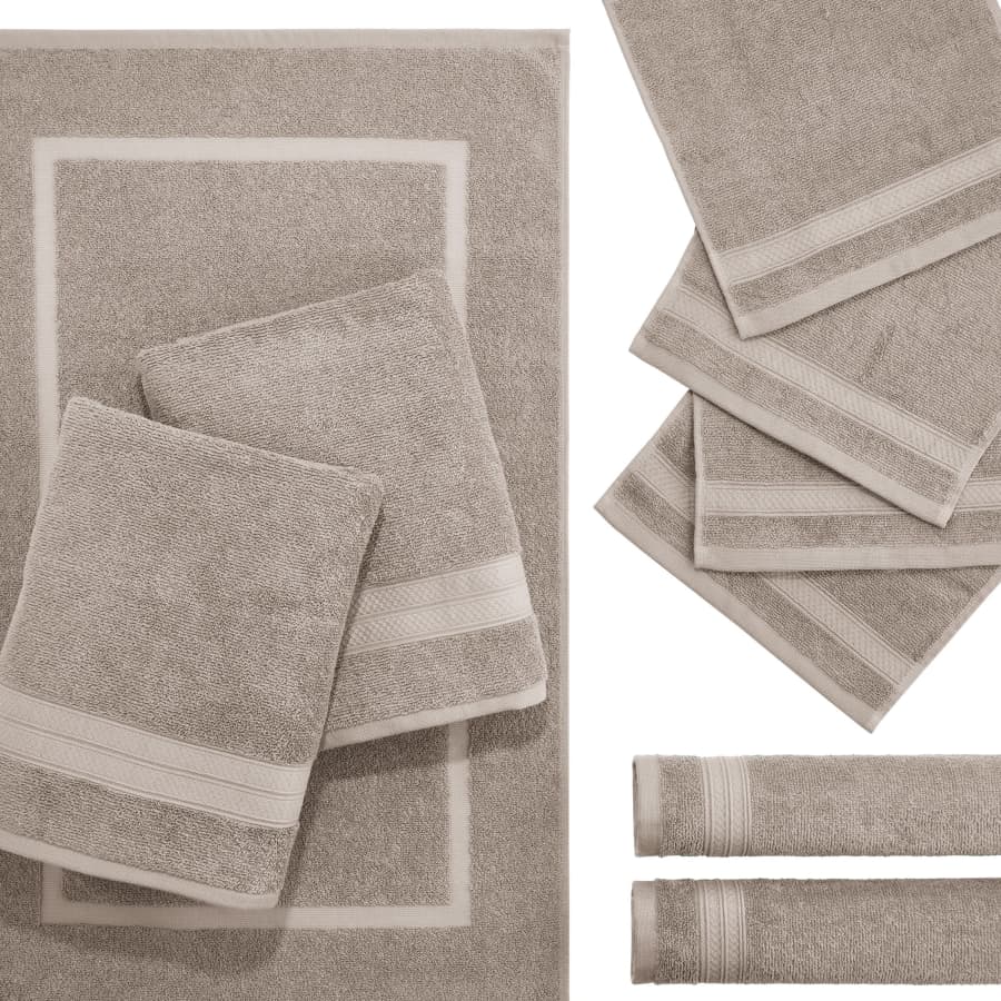 Mainstays 9-Piece 100% Cotton Towel & Bath Mat Dorm Bundle Set: $12.36