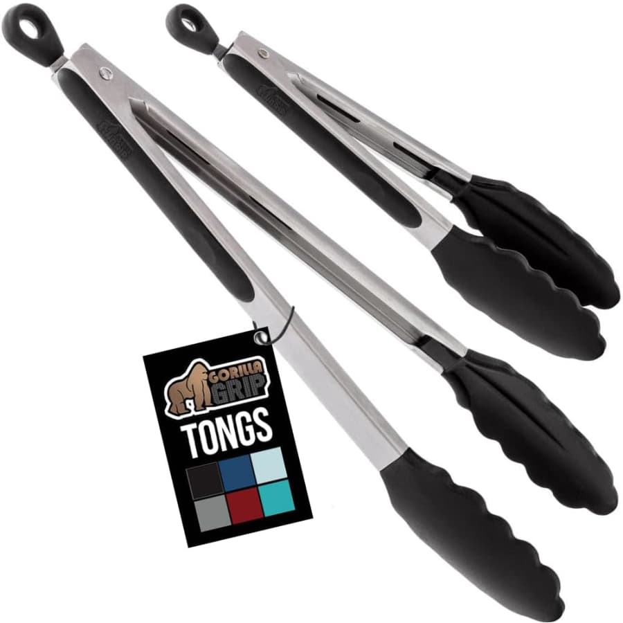 Gorilla Grip Kitchen Tongs 2-Pack: $8 Gorilla Grip Kitchen Tongs 2-Pack: $8