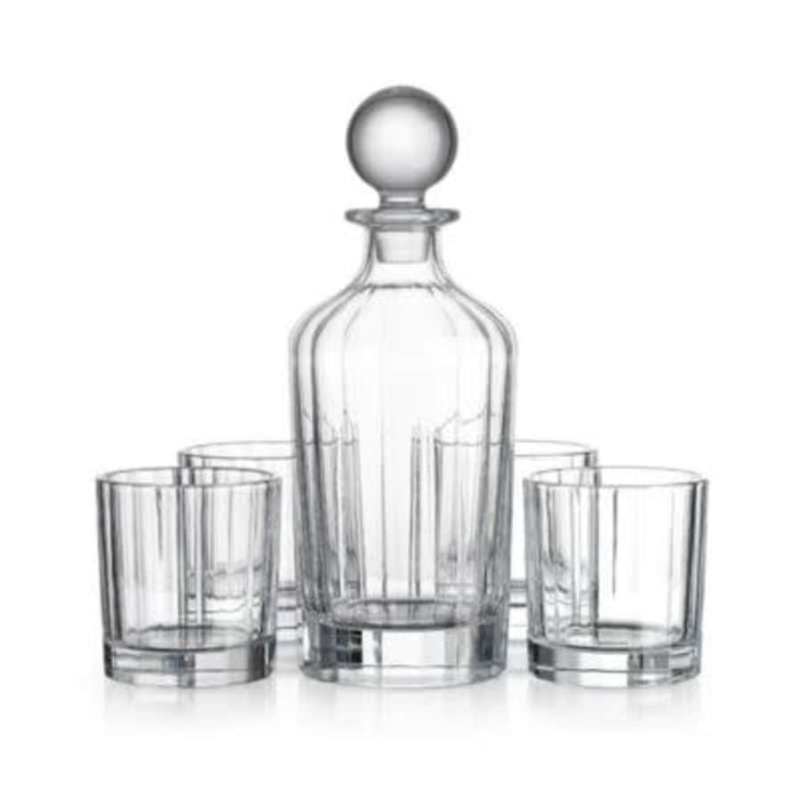 Godinger 5-Piece Whiskey Set with Decanter and Four Double Old Fashioned Glasses: $28 Godinger 5-Piece Whiskey Set with Decanter and Four Double Old Fashioned Glasses: $28