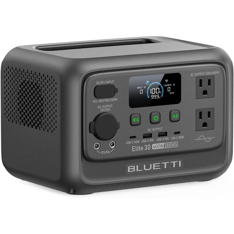 Bluetti Elite 30 V2 288Wh Portable Solar Generator: $199