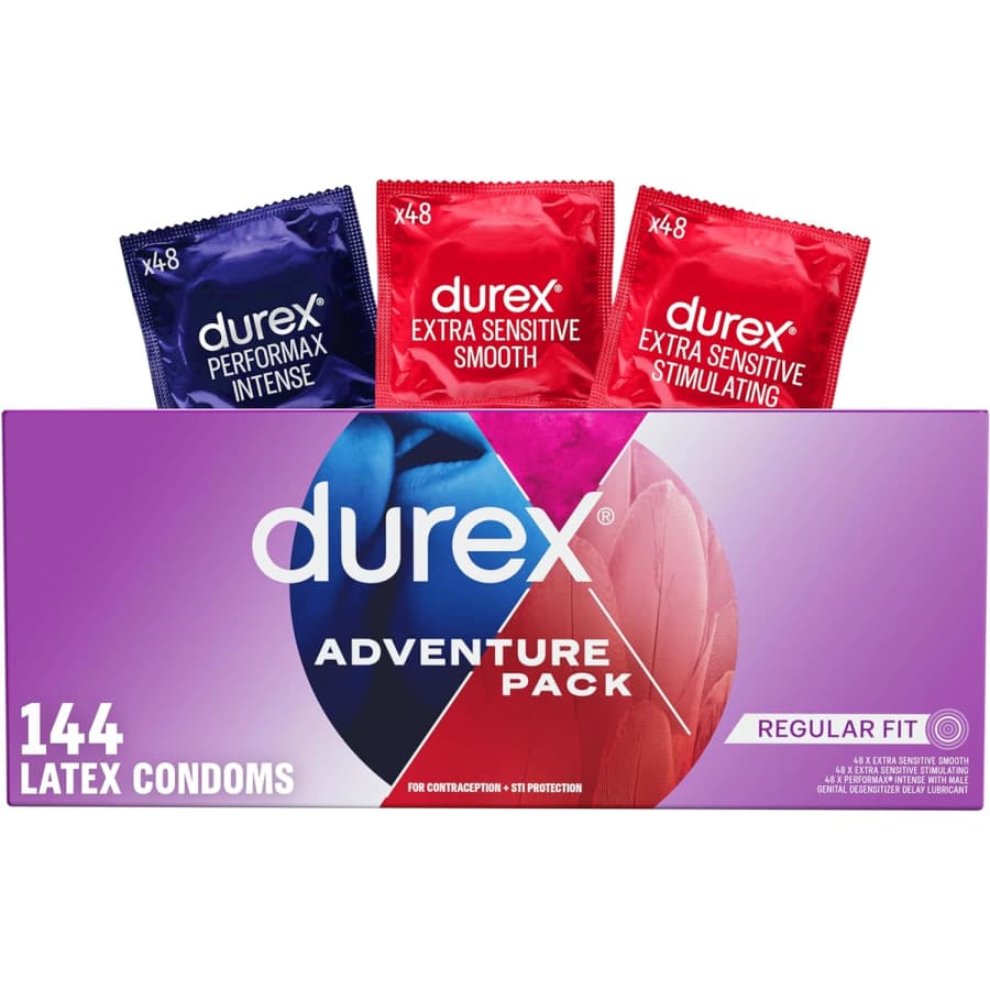 Durex Condoms 144-Count Adventure Pack: $30 via Sub. Save Durex Condoms 144-Count Adventure Pack: $30 via Sub. Save