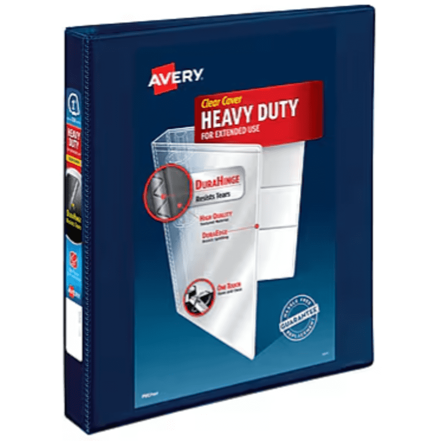 Avery Heavy Duty 1" 3-Ring View Binder: 45 cents Avery Heavy Duty 1" 3-Ring View Binder: 45 cents