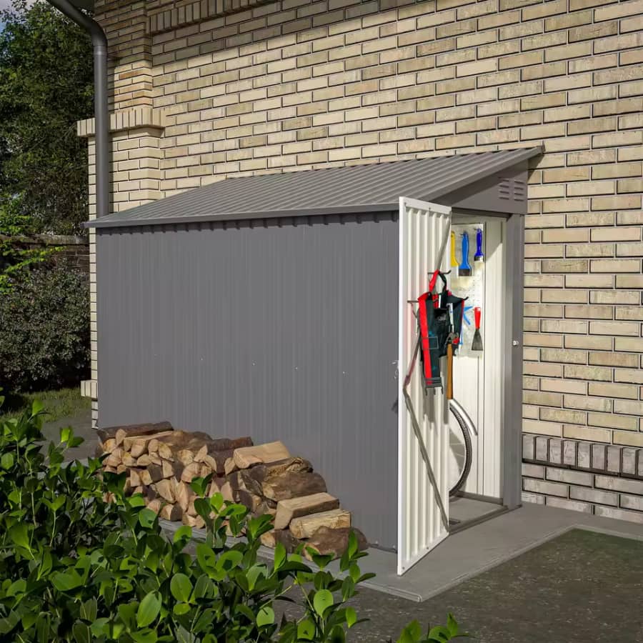 Lzbeitem 4 x 8-Foot Metal Side Storage Shed Kit: $134 Lzbeitem 4 x 8-Foot Metal Side Storage Shed Kit: $134