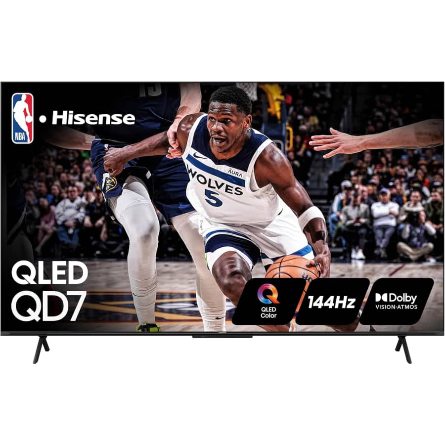 Hisense QD7 Series 65QD7N 65" 4K HDR QLED UHD Smart TV: $400