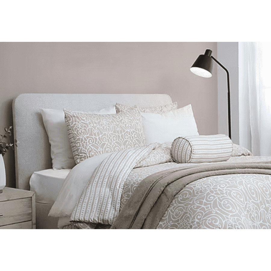 Vivendi Scroll 7-Piece Midweight Queen Comforter Set: $100 Vivendi Scroll 7-Piece Midweight Queen Comforter Set: $100