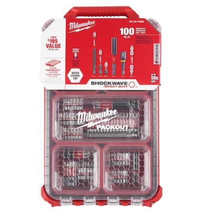 Milwaukee Tool 100-Piece Shockwave Impact Duty Driver Bit Set: $60