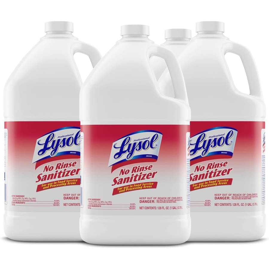 Lysol Professional 4-Gallon No Rinse Sanitizer Concentrate Bottle 4-Pack: $20.99