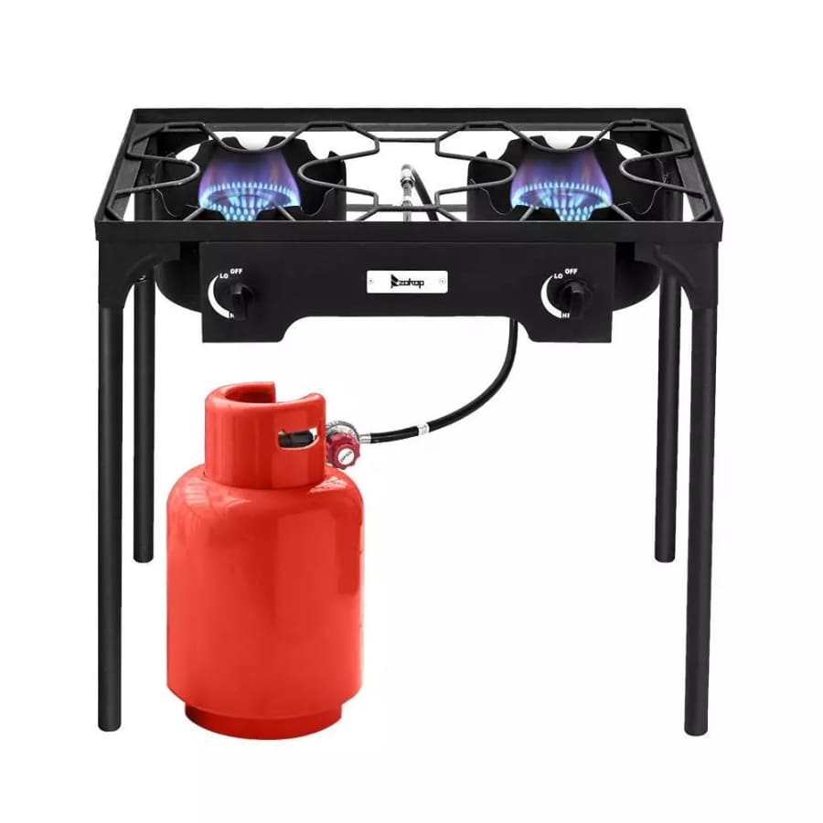 Portable Propane 2-Burner Cooker: $76 Portable Propane 2-Burner Cooker: $76
