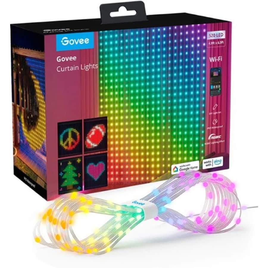 Govee RGBIC Curtain Light: $42