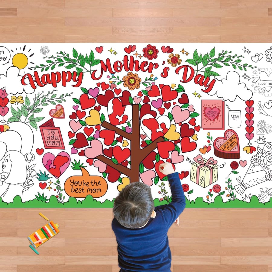 Mother's Day Giant Coloring Poster/Tablecloth: $3.99