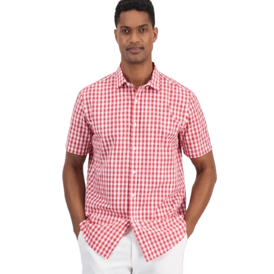 Club Room Men's Woven Gingham Shirt: $9.86