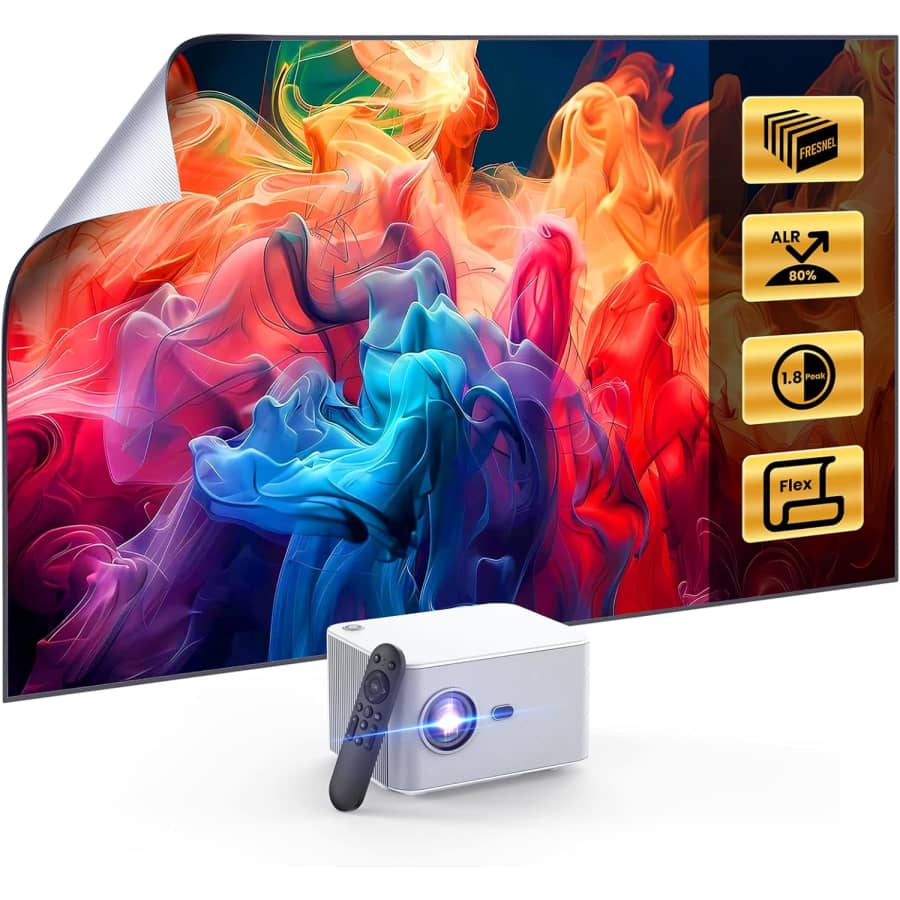 Goregent 8K HD Smart Projector with ALR Screen: $179.99