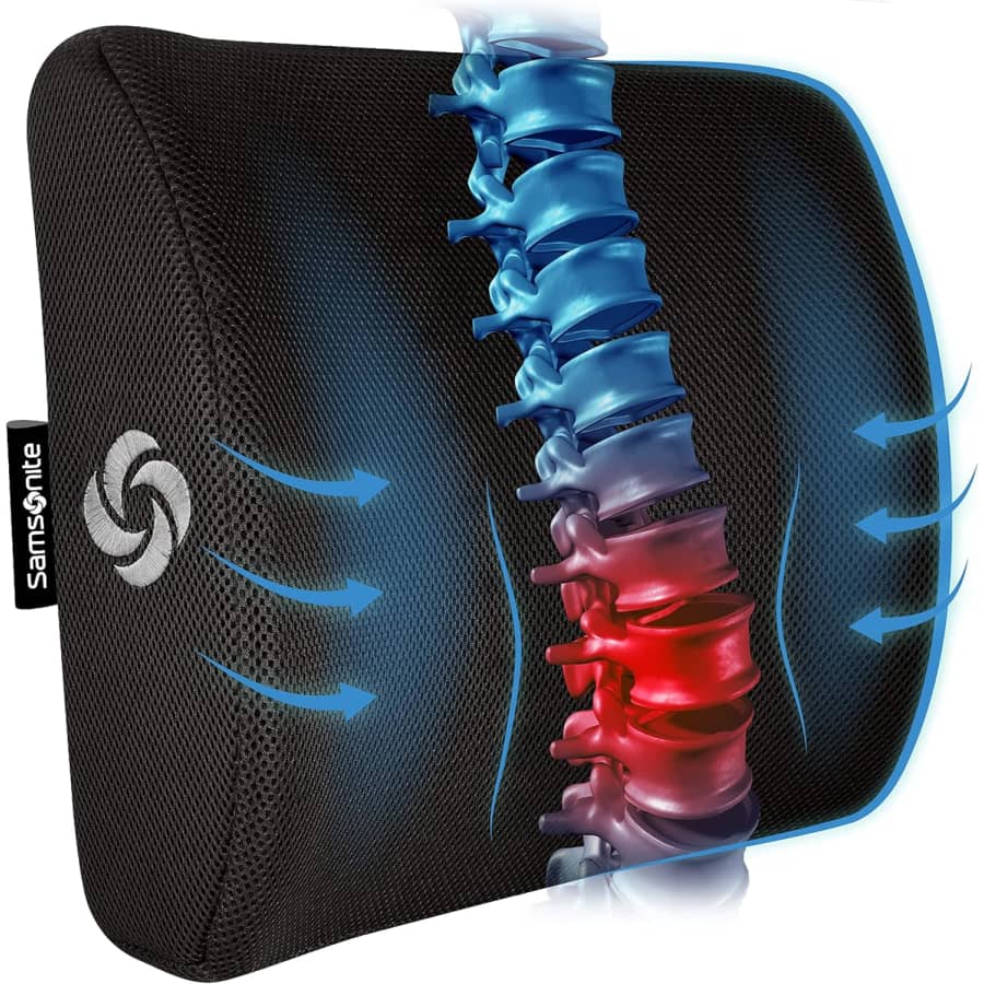 Samsonite Lumbar Support Pillow: $16 Samsonite Lumbar Support Pillow: $16