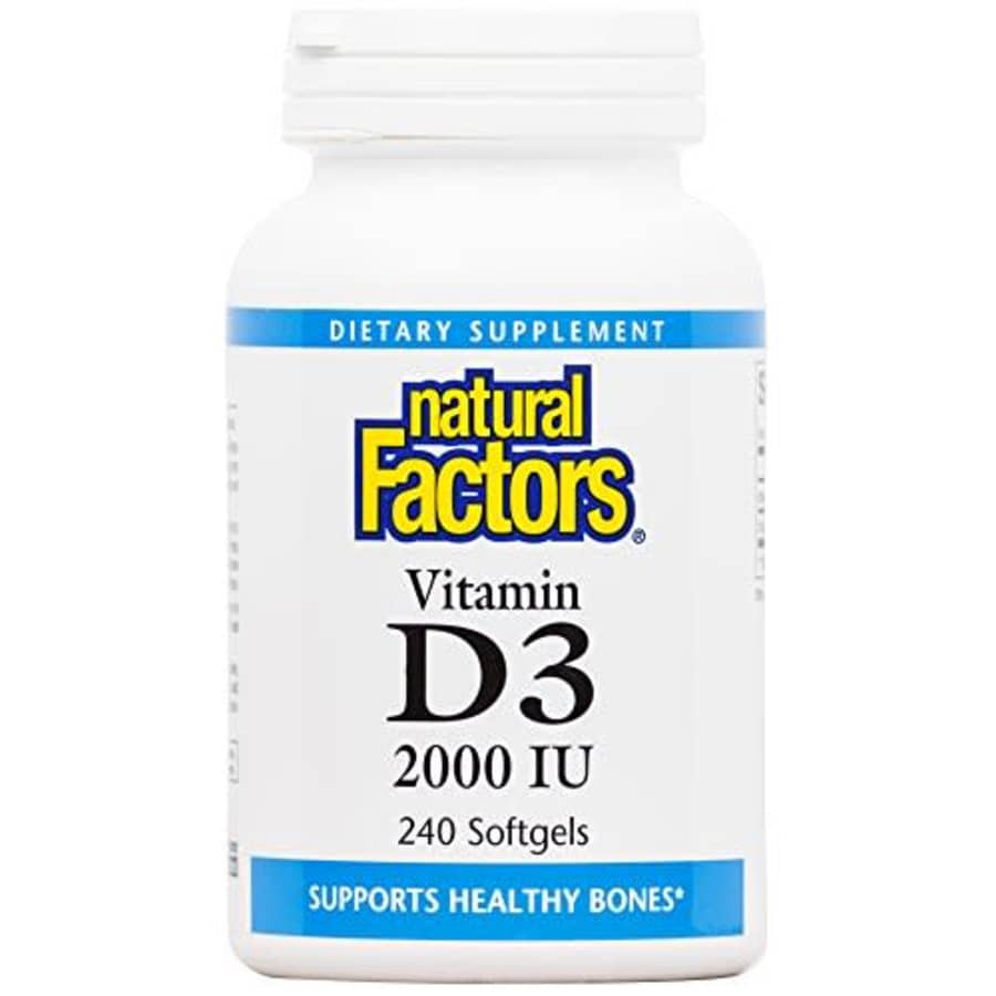 Natural Factors - Vitamin D3 2000 IU, Supports Healthy Bones, 240 Soft Gels for $19