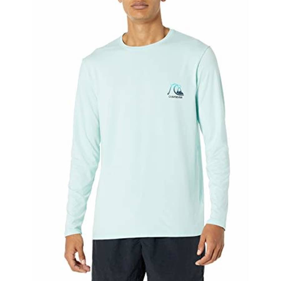 Quiksilver Men's Heritage Long Sleeve UPF 50+ Sun Protection, Eggshell Blue, L for $43