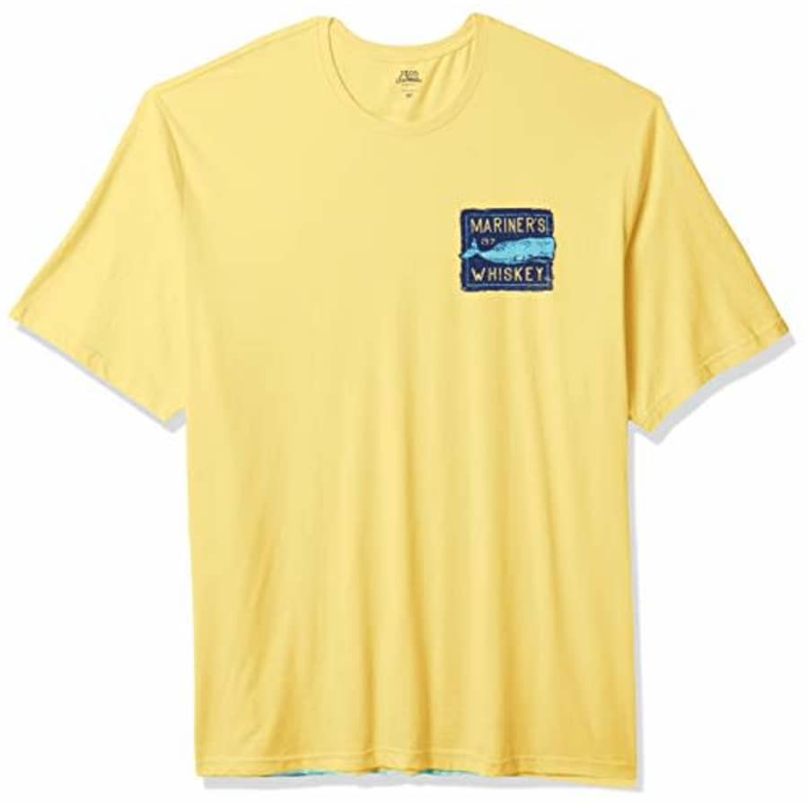 IZOD Men's Tall Saltwater Short Sleeve Graphic T-Shirt, Lemon Whale, XX-Large Big for $16