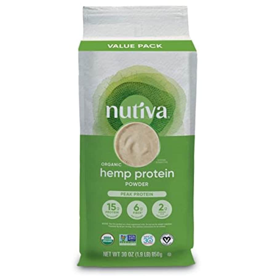 Nutiva Organic Cold-Pressed Raw Hemp Seed Protein Powder, Peak Protein, 30 Oz, USDA Organic, for $37