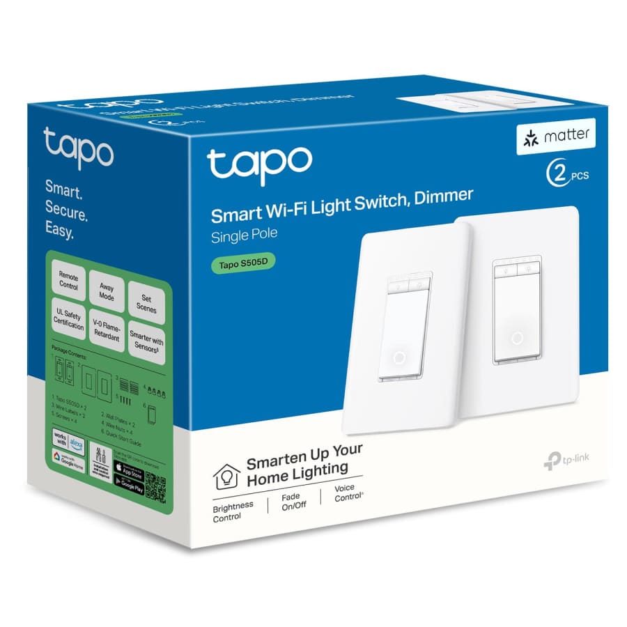 TP-Link Matter Smart Dimmer Switch 2-Pack for $18 TP-Link Matter Smart Dimmer Switch 2-Pack for $18