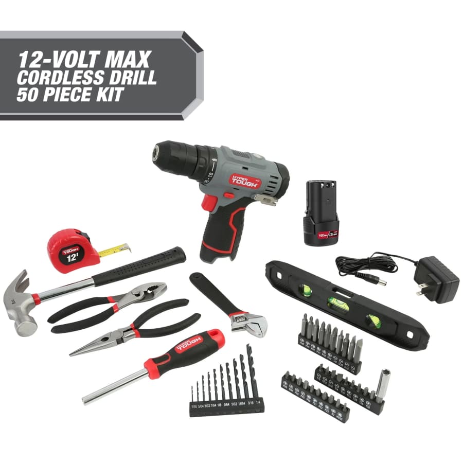 Hyper Tough 12V Max Cordless Drill 50-Piece Kit for $35 Hyper Tough 12V Max Cordless Drill 50-Piece Kit for $35