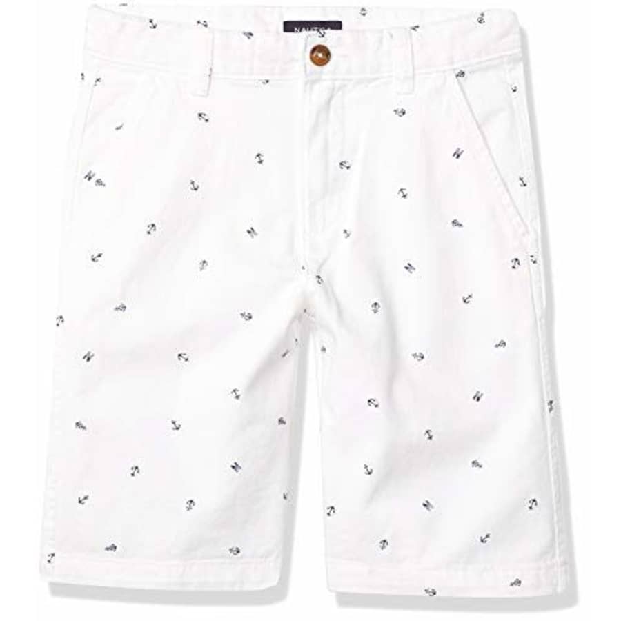 Nautica Boys' All-Over Printed Shorts, White, 5 for $17