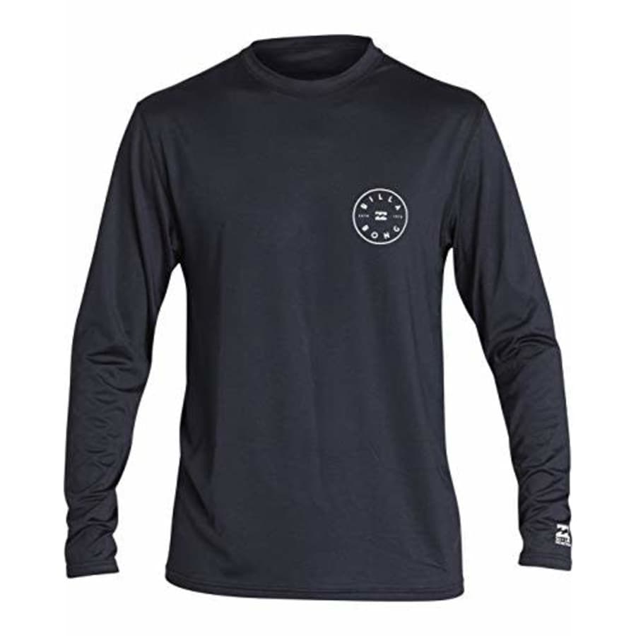 Billabong Men's Rotor Loose Fit Long Sleeve Rashguard, Black Heather, S for $40 Billabong Men's Rotor Loose Fit Long Sleeve Rashguard, Black Heather, S for $40