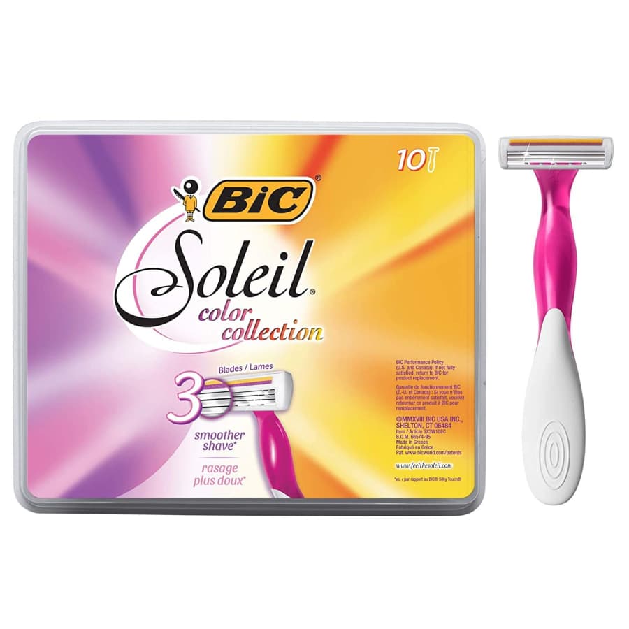 BIC Women's Soleil 3-Blade Disposable Razor 10-Pack for $11