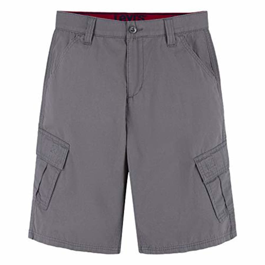 Levi's Boys' Cargo Shorts, Steel Grey, 4T for $28