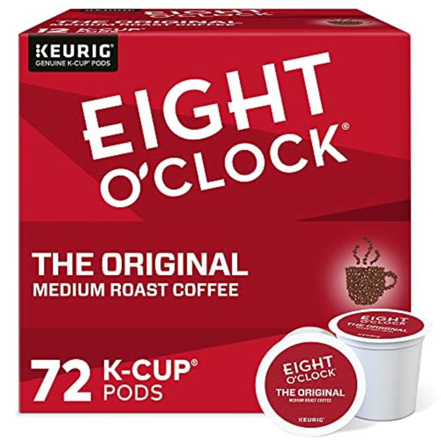 Eight O'Clock Coffee The Original, Single-Serve Keurig K-Cup Pods, Medium Roast Coffee Pods, 72 for $10