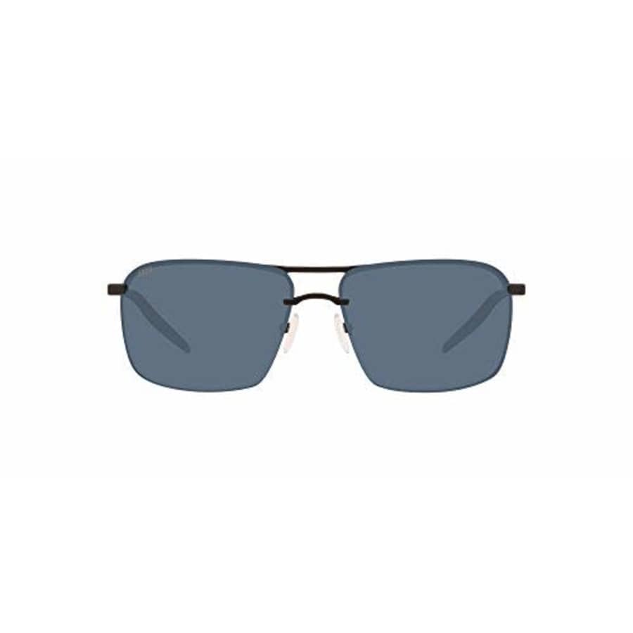 Costa Del Mar Men's Skimmer Polarized Rectangular Sunglasses, Matte Black/Grey Polarized-580P, 62 mm for $153