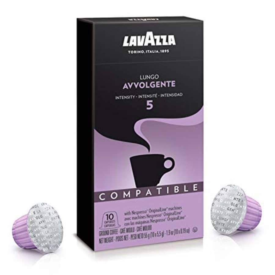 Lavazza Avvolgente Lungo Dark Roast Capsules Compatible with Nespresso Original Machines (Pack of for $54 Lavazza Avvolgente Lungo Dark Roast Capsules Compatible with Nespresso Original Machines (Pack of for $54